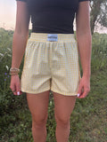 Yellow Plaid Boxer Shorts