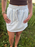Heather Grey Drawstring Sweat Skirt
