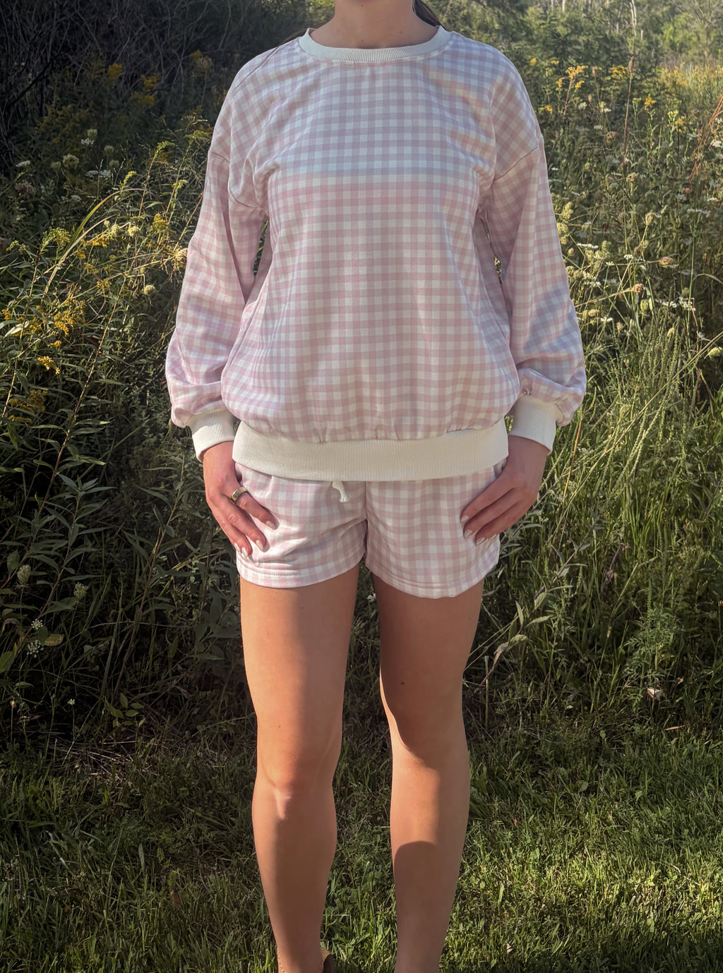Pink Gingham Set